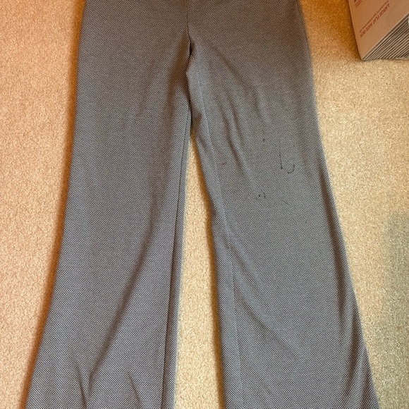 New York & Company Stretch Dress Pants | Black & White Wide Leg Trousers | - Picture 2 of 6